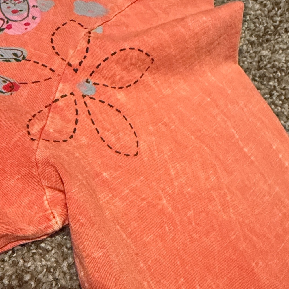 Jess & Jane ruffled layer-look floral dragonfly 3/4 sleeve top (L) EUC! - Picture 14 of 14